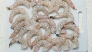 Golden fried prawns shelled deveined prawns