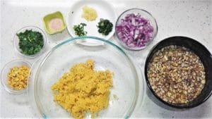 ingredients - Vazhaippo vadai