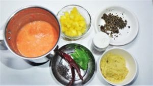 Pineapple rasam -ingredients